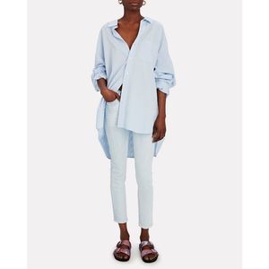 Frame light blue denim le skinny light wash jeans